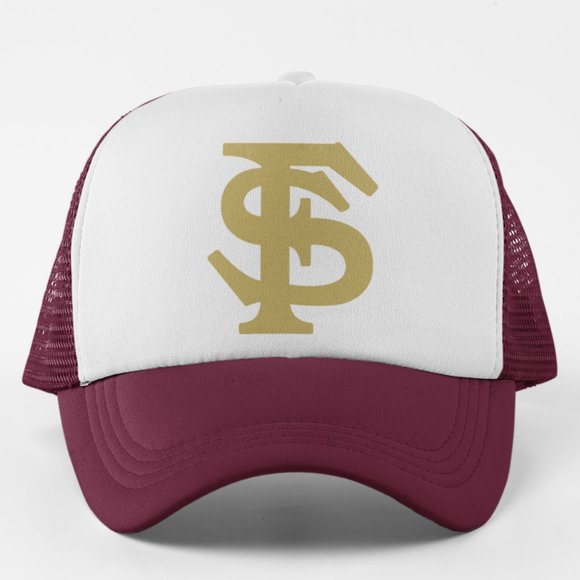 Team Fans Other - NEW Florida State Seminoles Monogram Logo Foam Trucker Mesh Snapback Hat 2TONE